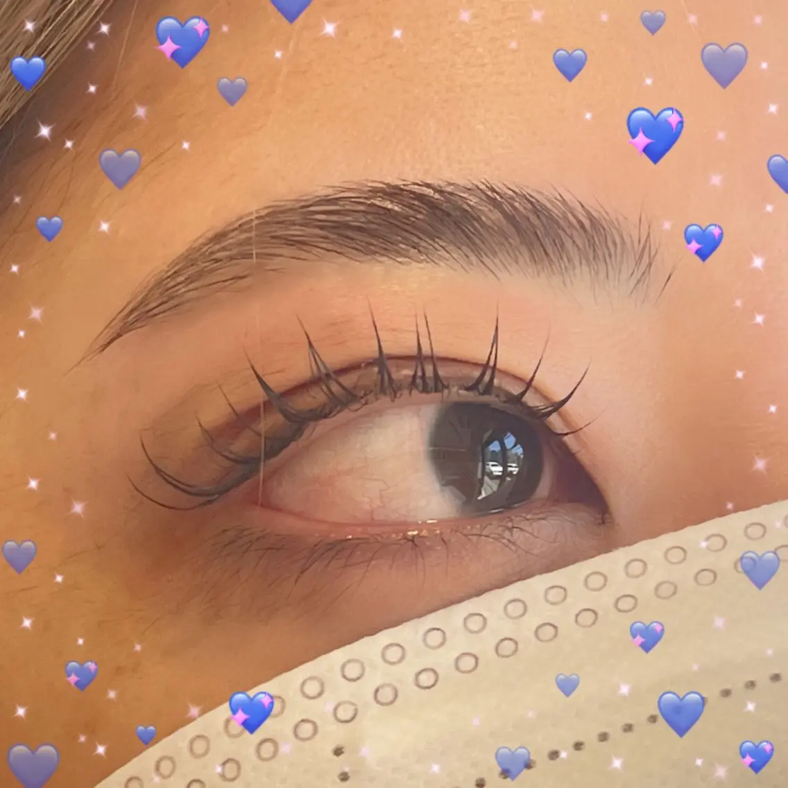 【 𝐬𝐞𝐭 𝐦𝐞𝐧𝐮 ❤︎ 】まつげパーマ (orラッシュリフト)🫧 ➕ アイブロウWAX🐬💙の写真