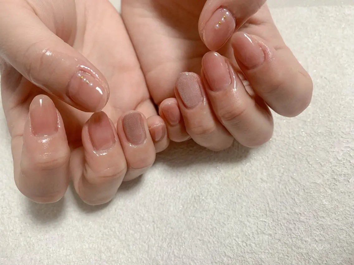 ネイル ジェルネイル 韓国ネイル メンズネイル ワンカラーネイル パラジェル kiki nail たまプラーザのネイルデザイン