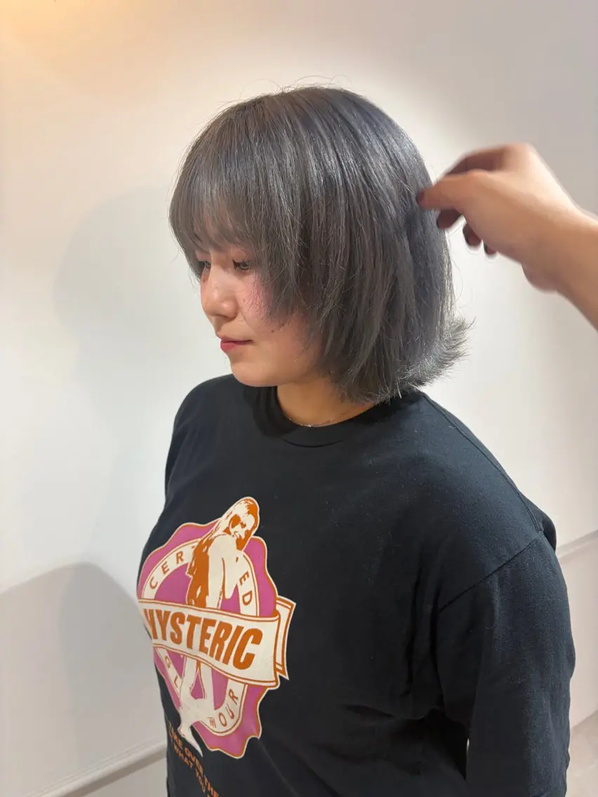 ミディアム ボブレイヤー ボブ レイヤーカット 光岡 玲遠のヘアスタイル