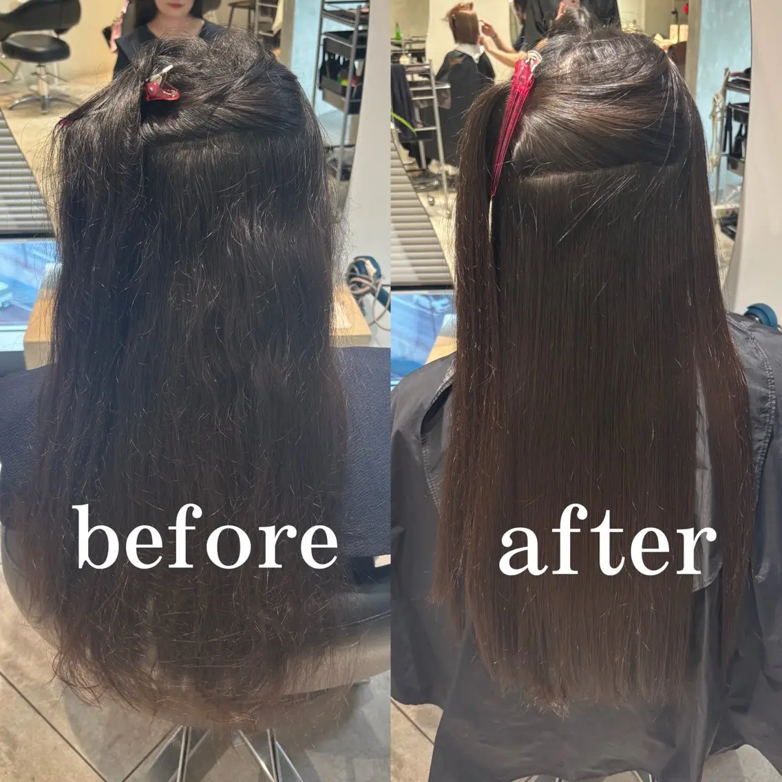 ロング 縮毛矯正 🧸艶髪🫧‪🎀 岡由紀乃のヘアスタイル