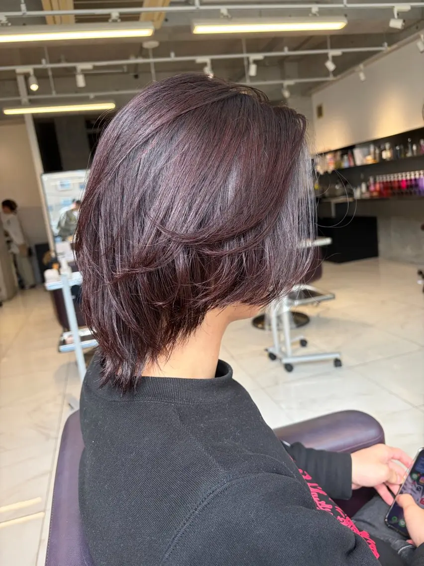 カラー ヘアカラー HINA🌟/ボブ /透明感カラー🫧のヘアスタイル