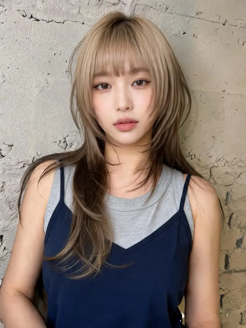 ロング カラー ショートボブ アッシュ アッシュグレー バレイヤージュ ミストバング カット ヘアカラー トリートメント ウルフカット 811 大阪梅田 ウルフのヘアスタイル