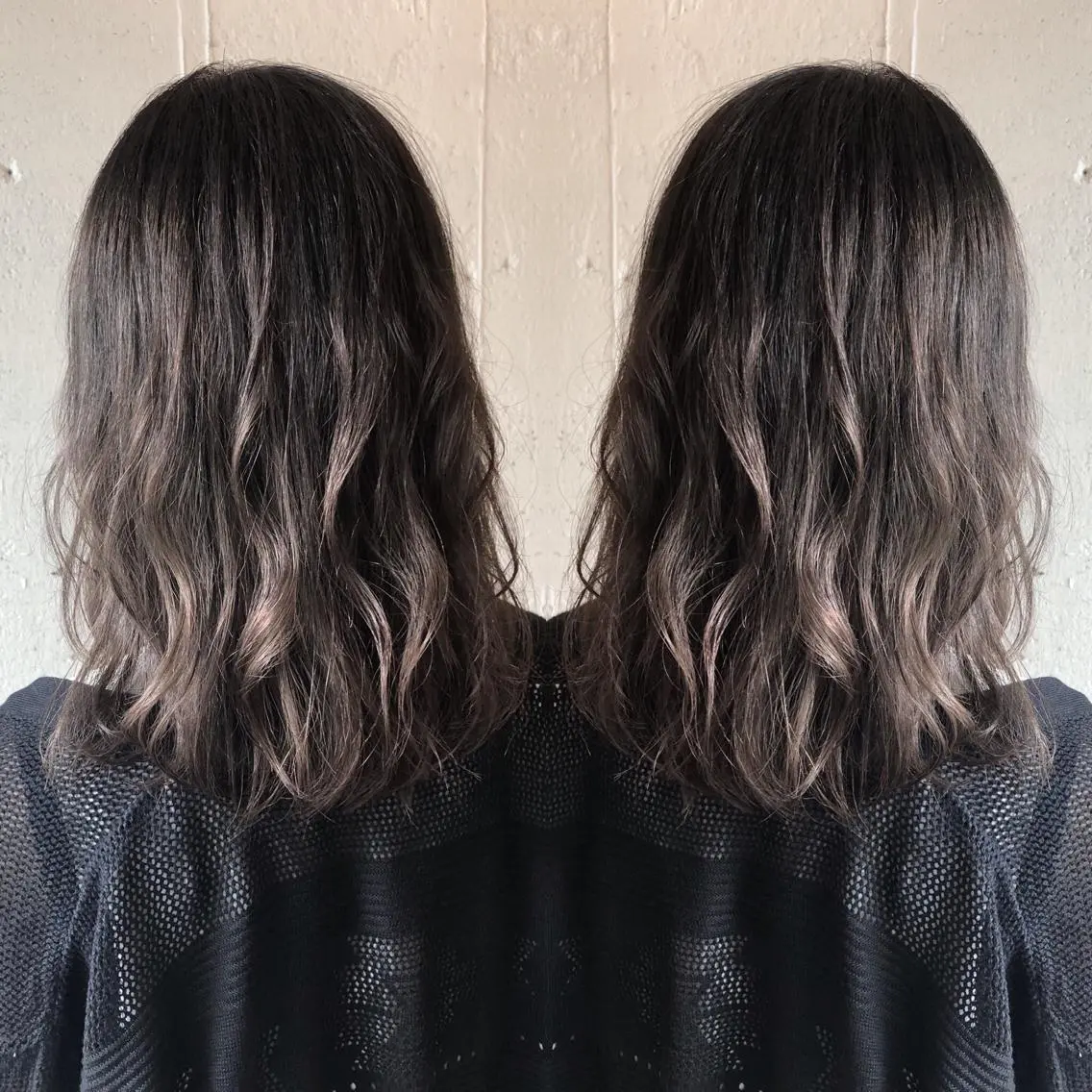 セミロング ヘアカラー トリートメント あらき ちさとのヘアスタイル