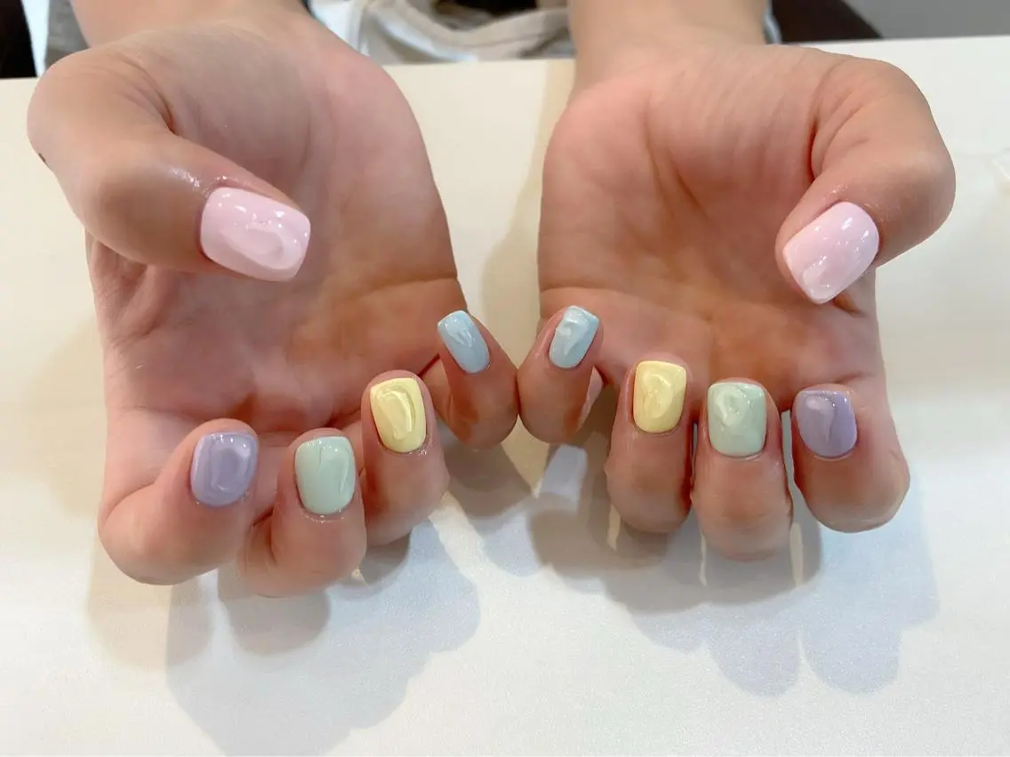 ネイル クリアネイル ミラーネイル ニュアンスネイル Adore nailのネイルデザイン