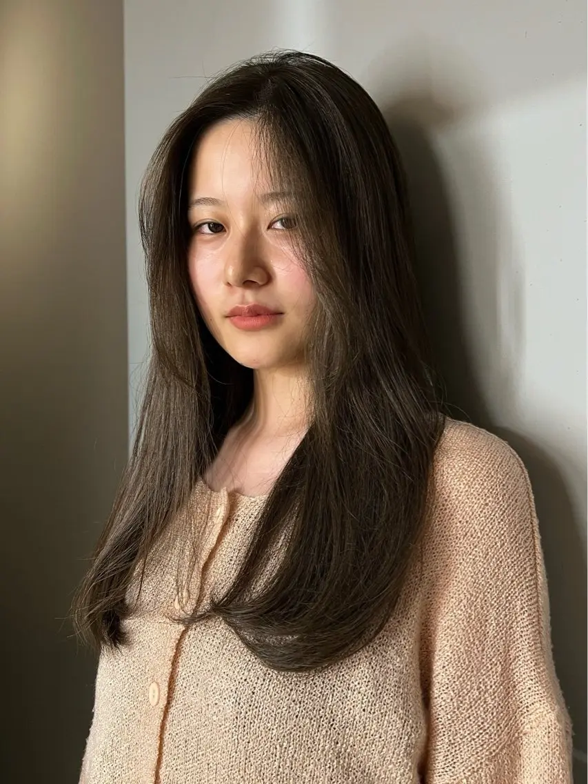 ロング カラー ベージュカラー 透明感カラー 似合わせカット 🌿しゃらのヘアスタイル