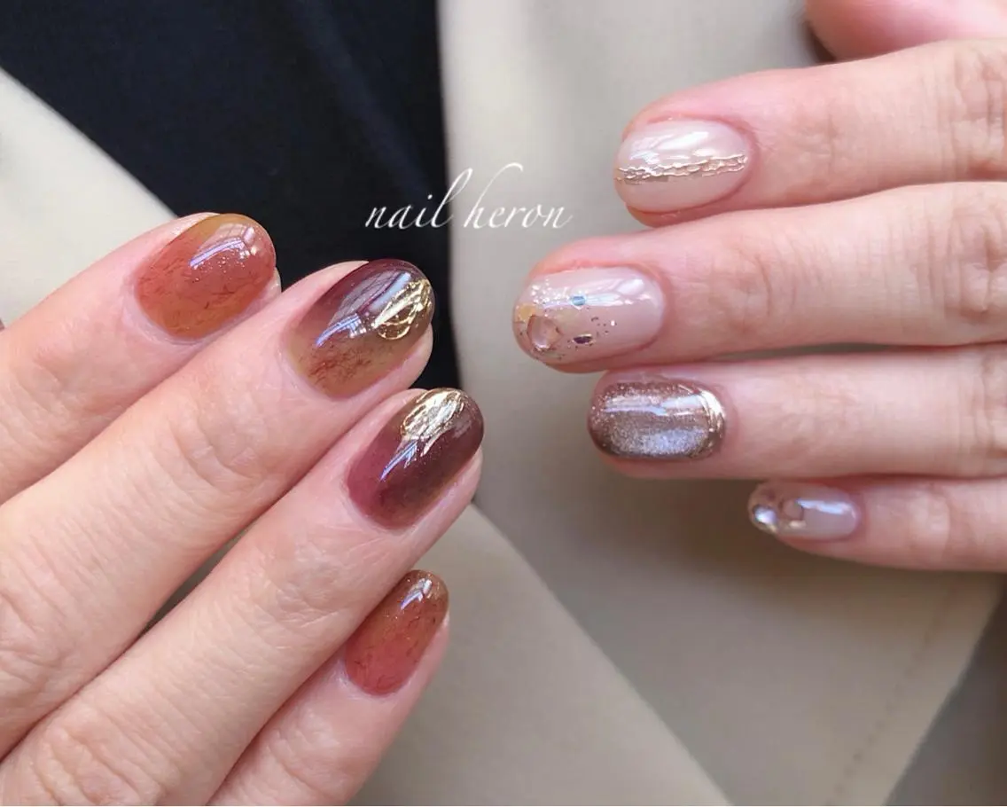 ネイル マグネットネイル saki_ nail heronのネイルデザイン