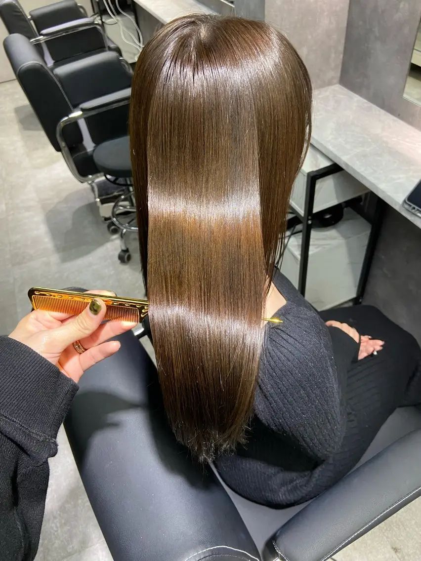 ロング 髪質改善 トリートメント カット ヘアカラー トリートメント 🦉静かに過ごしたい 方、個室席🦉タナカのヘアスタイル