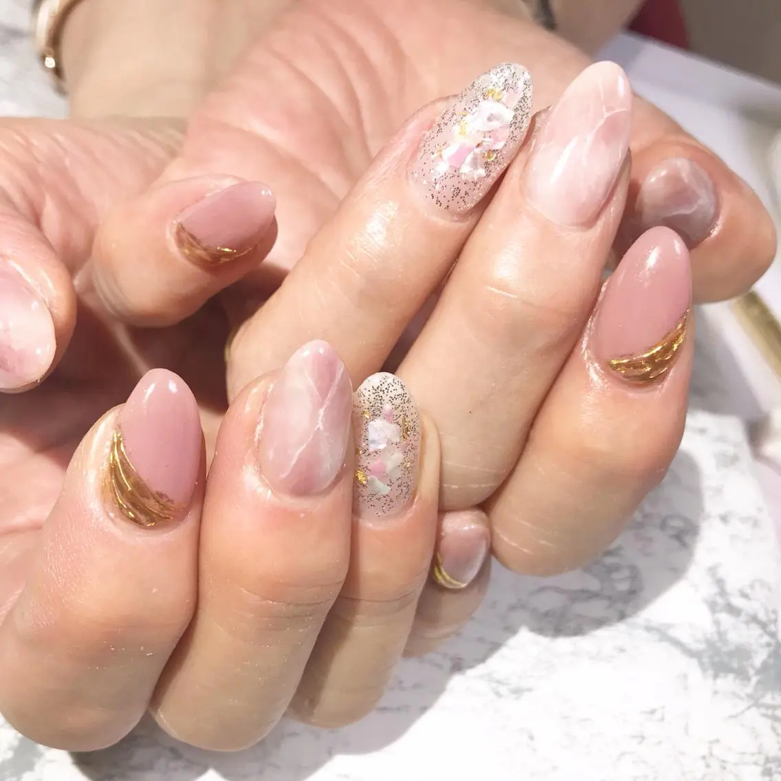 ネイル フットネイル ニュアンスネイル ピンク シンプルネイル 春ネイル nail fufla ♡yamane♡のネイルデザイン
