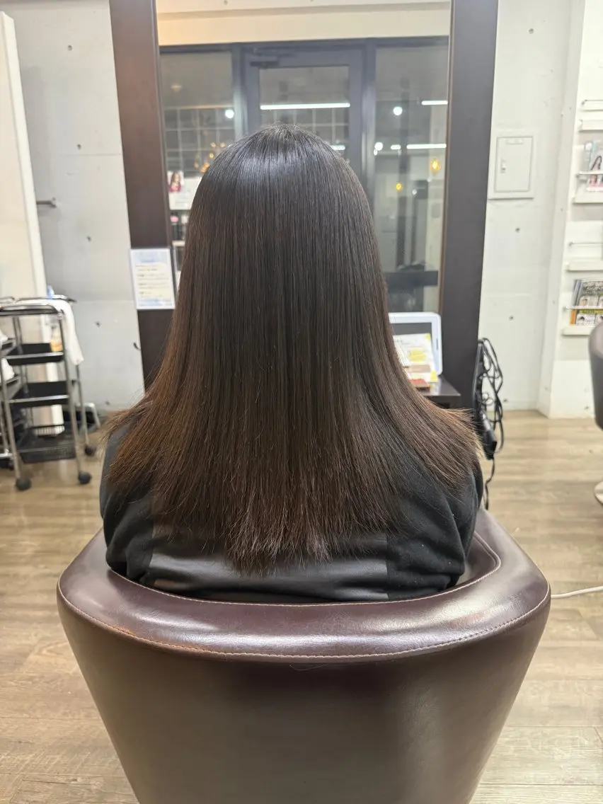 セミロング 似合わせカット 縮毛矯正 新垣 瑠菜のヘアスタイル
