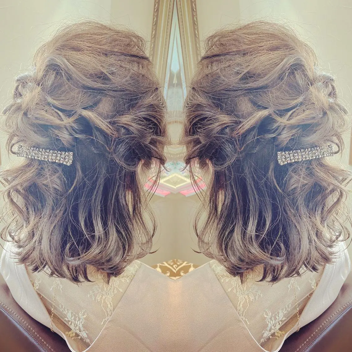 ミディアム カラー カット ヘアカラー grand juteのヘアスタイル