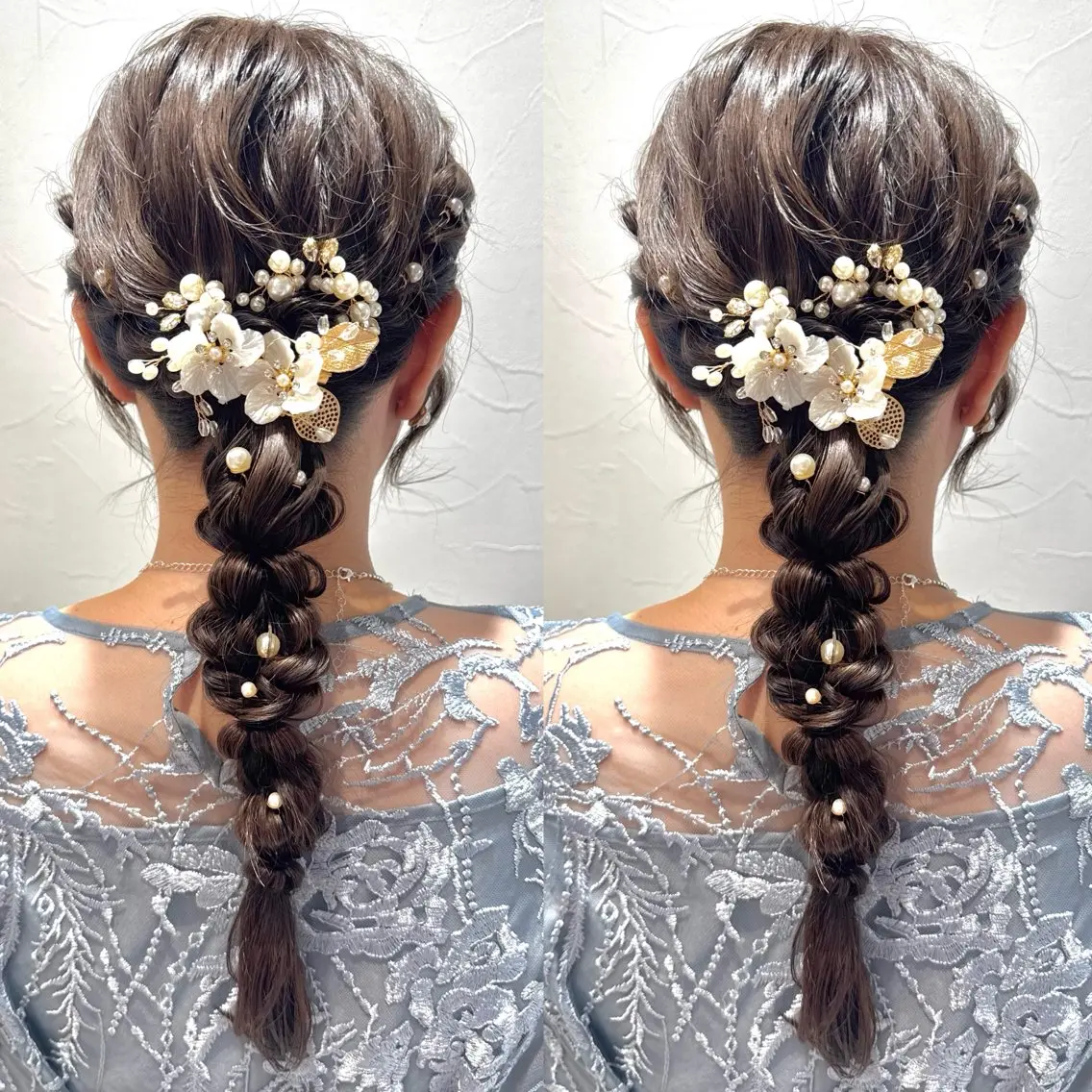 ロング ヘアアレンジ ヘアセット ヘアメ🎀ハイトーン 🩵エクステ🪄しほのヘアスタイル