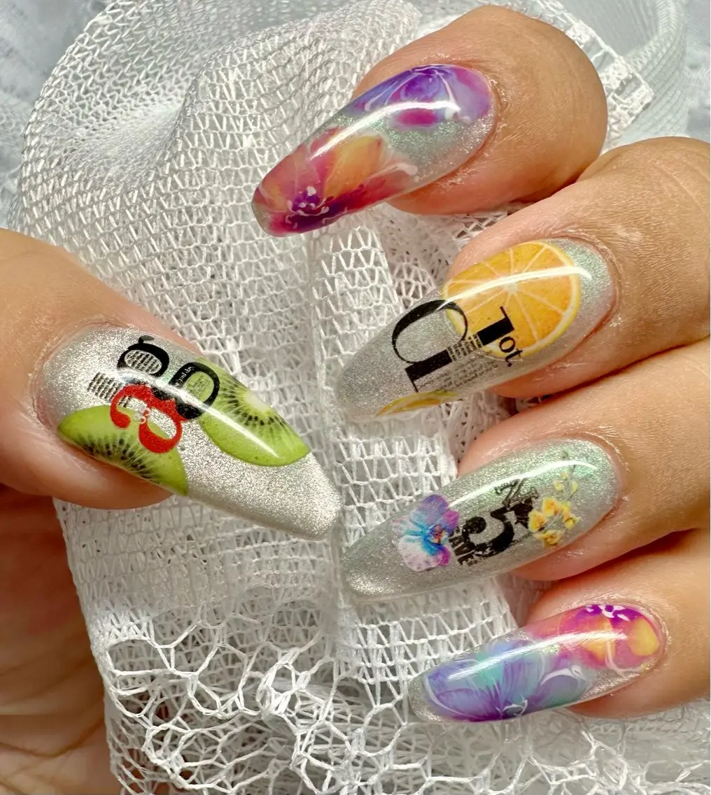 ネイル アートネイル オーロラネイル マグネットネイル ニュアンスネイル 夏ネイル ハンドネイル Mai’s nailのネイルデザイン