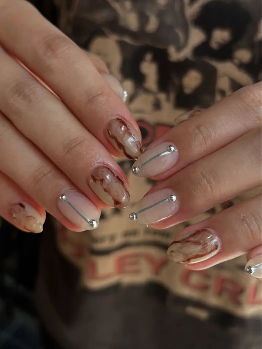 ネイル ハンドネイル Hata nail 🎀個性派ニュアンスのネイルデザイン