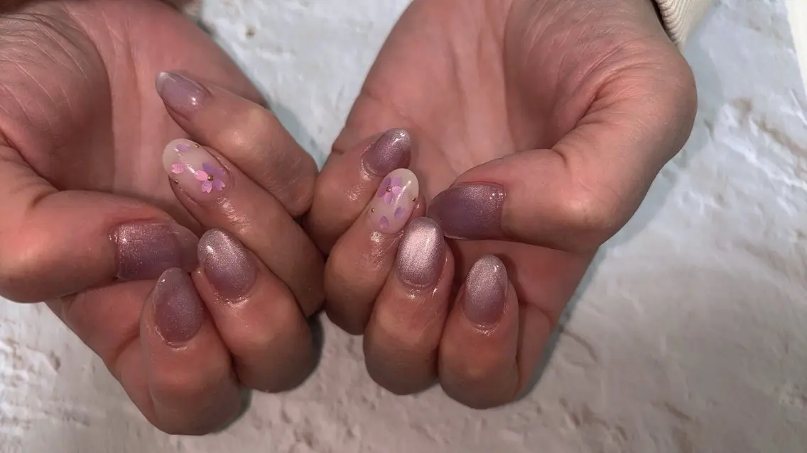 ネイル マグネットネイル ハンドネイル coco nailのネイルデザイン