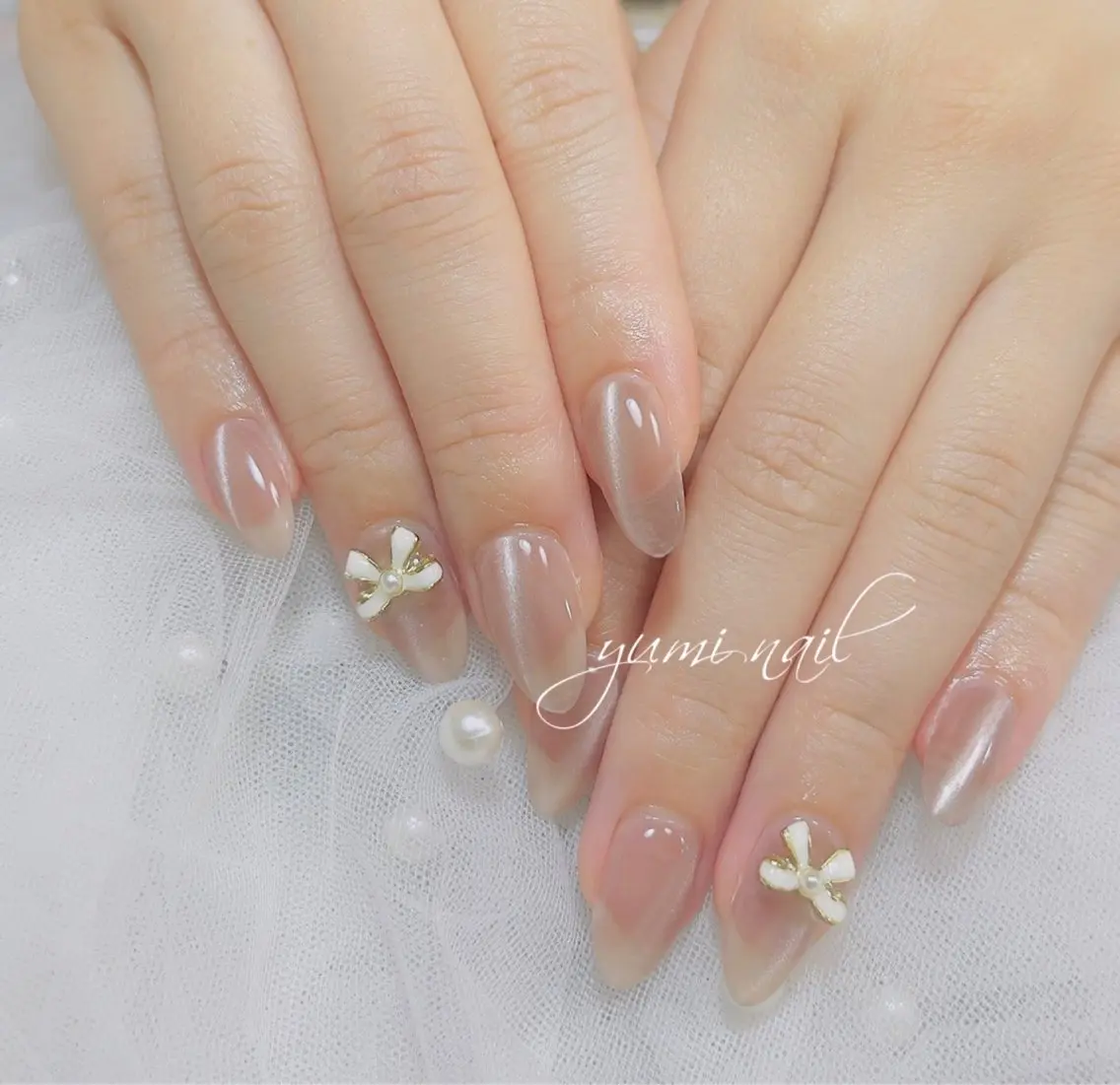 ネイル ハンドネイル 𝐲𝐮𝐦𝐢🎀 長さ出しデザイン専門のネイルデザイン