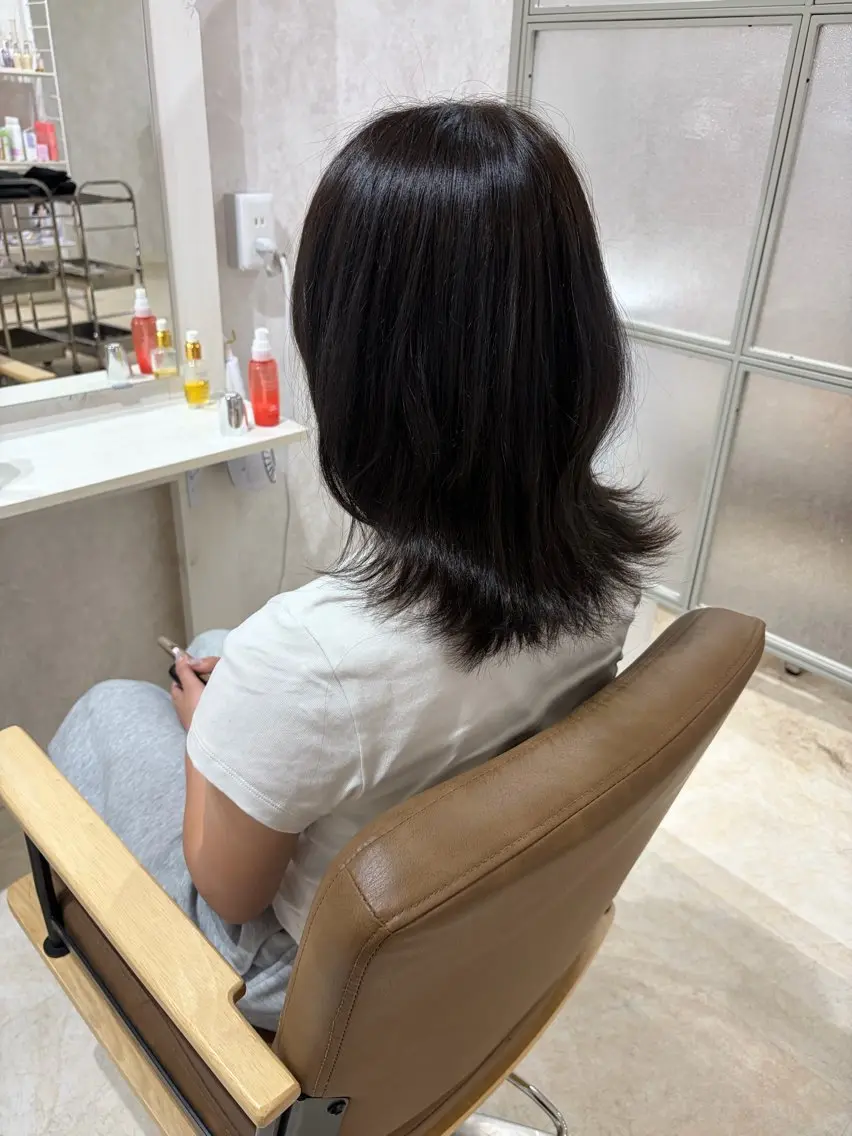 ミディアム カット ヘアカラー トリートメント ヘアセット 💙まこと💙艶 カラー(Rico)のヘアスタイル