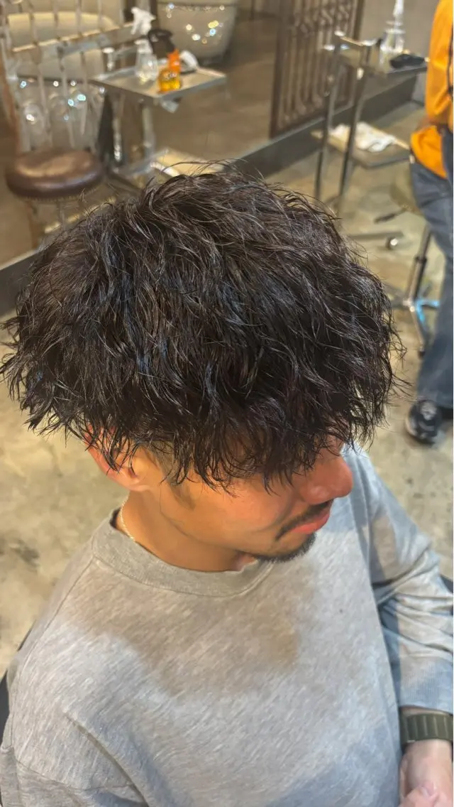 ミディアム ミディアムパーマ カット パーマ メンズカットパーマ /岐阜/yudaiのヘアスタイル