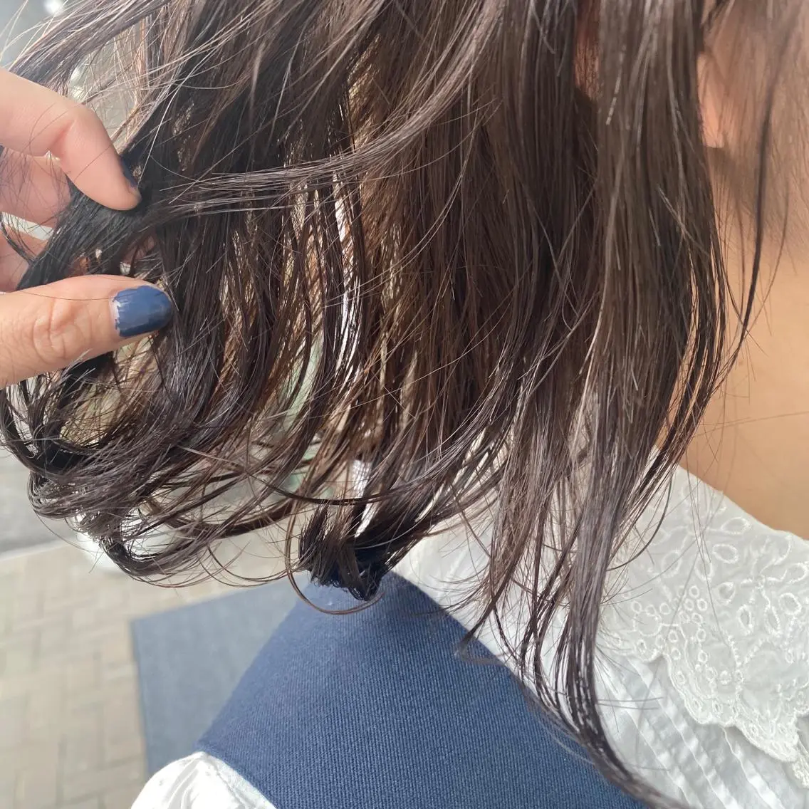 ミディアム カラー ベージュカラー ラベンダーカラー ラベンダーベージュ 村山 莉沙のヘアスタイル