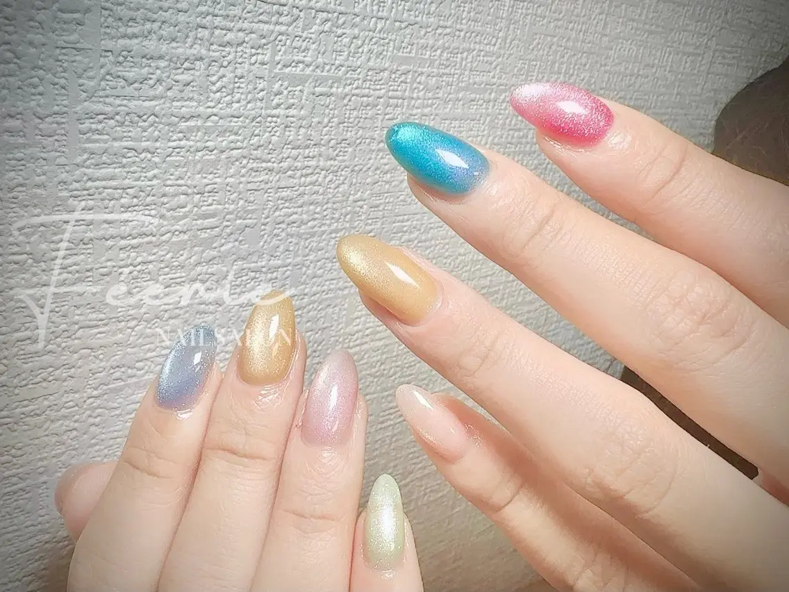 ネイル マグネットネイル ハンドネイル ハンドケア nail salon Feerieのネイルデザイン