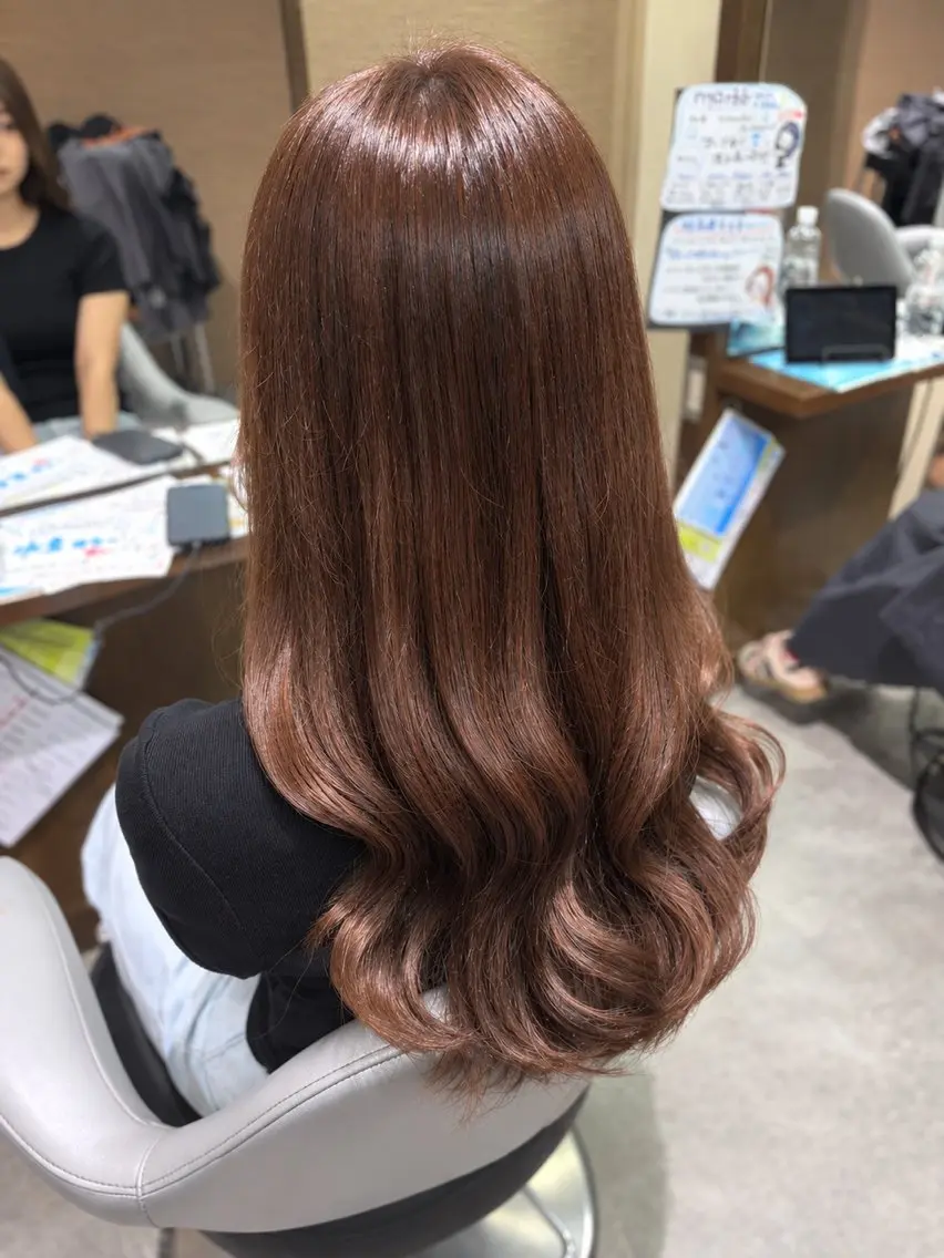 セミロング カラー ブラウンカラー 透明感カラー マロンブラウン ヘアカラー トリートメント ✨️超ツヤ髪/ 超快眠スパ🫧山中のヘアスタイル