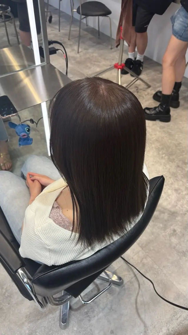 セミロング カラー ブラウンカラー 透明感カラー 🔥メンズパーマ特化 高橋晴🔥のヘアスタイル