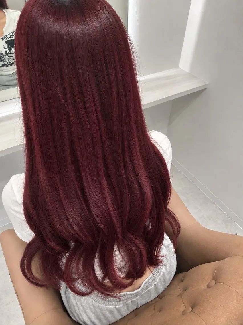 ロング カラー カット ヘアカラー トリートメント 小川 翠のヘアスタイル
