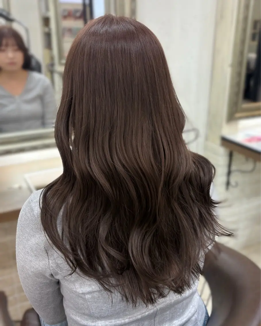 セミロング カット ヘアカラー トリートメント 透明感カラー/ くびれヘア/館岡俊平のヘアスタイル