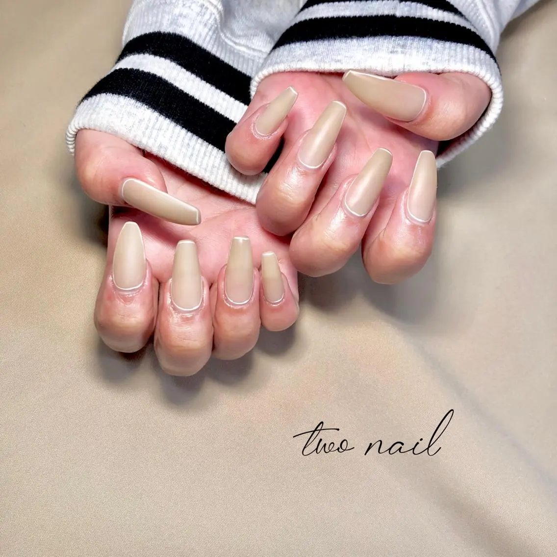 ネイル アートネイル フットネイル ハート ニュアンスネイル ホワイト two nailのネイルデザイン