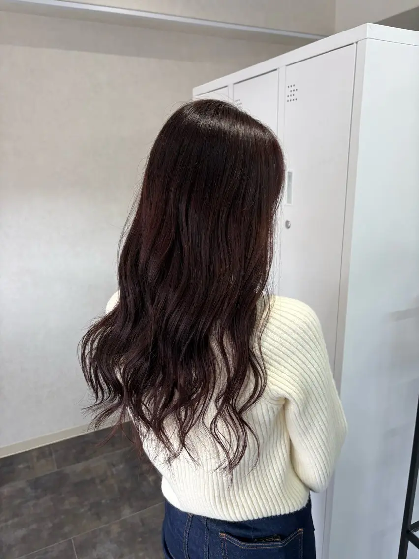 ロング カラー パープルカラー ヘアカラー haku【津久野店】 ERIKAのヘアスタイル