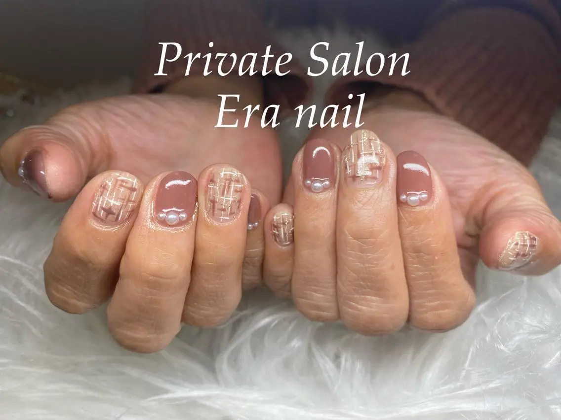 ネイル アートネイル ツイードネイル Era nailのネイルデザイン