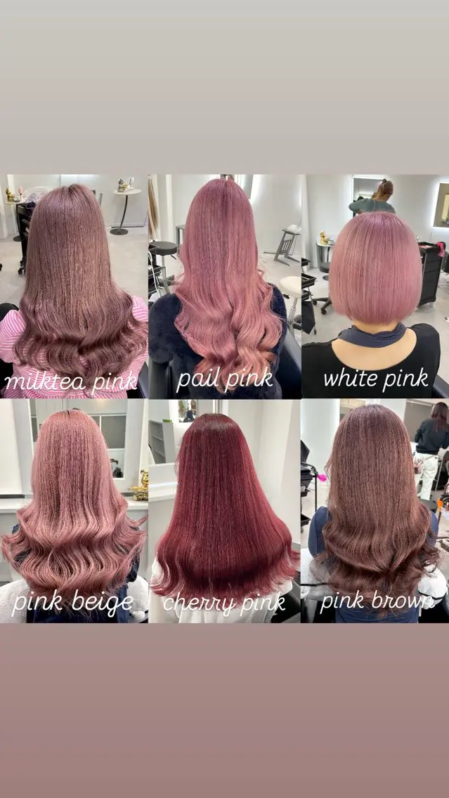 ミディアム カラー ピンクカラー ヘアカラー 大阪ケアブリーチ/ ミルクティーベージュのヘアスタイル