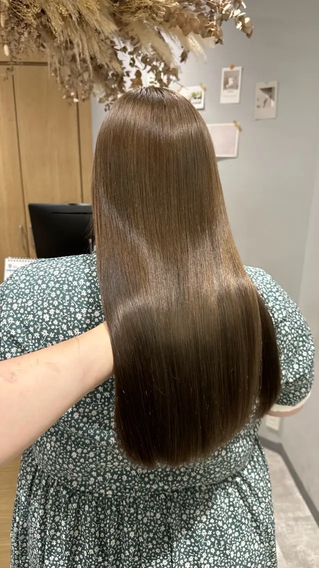 ロング 髪質改善 ヘアカラー トリートメント 巻ける髪質改善🫧ハ イライト/永田汰伊智のヘアスタイル