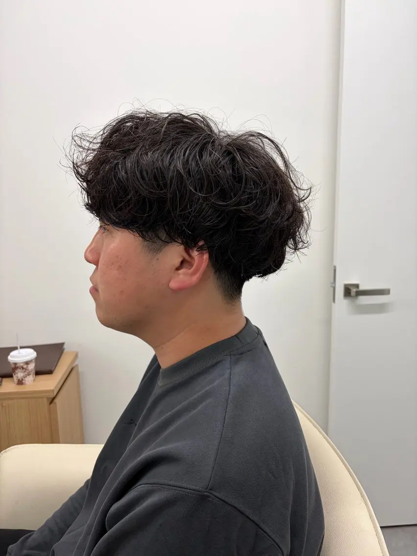 ミディアム パーマ カット パーマ メンズカット×パーマ ✂️今井魁人✂️のヘアスタイル