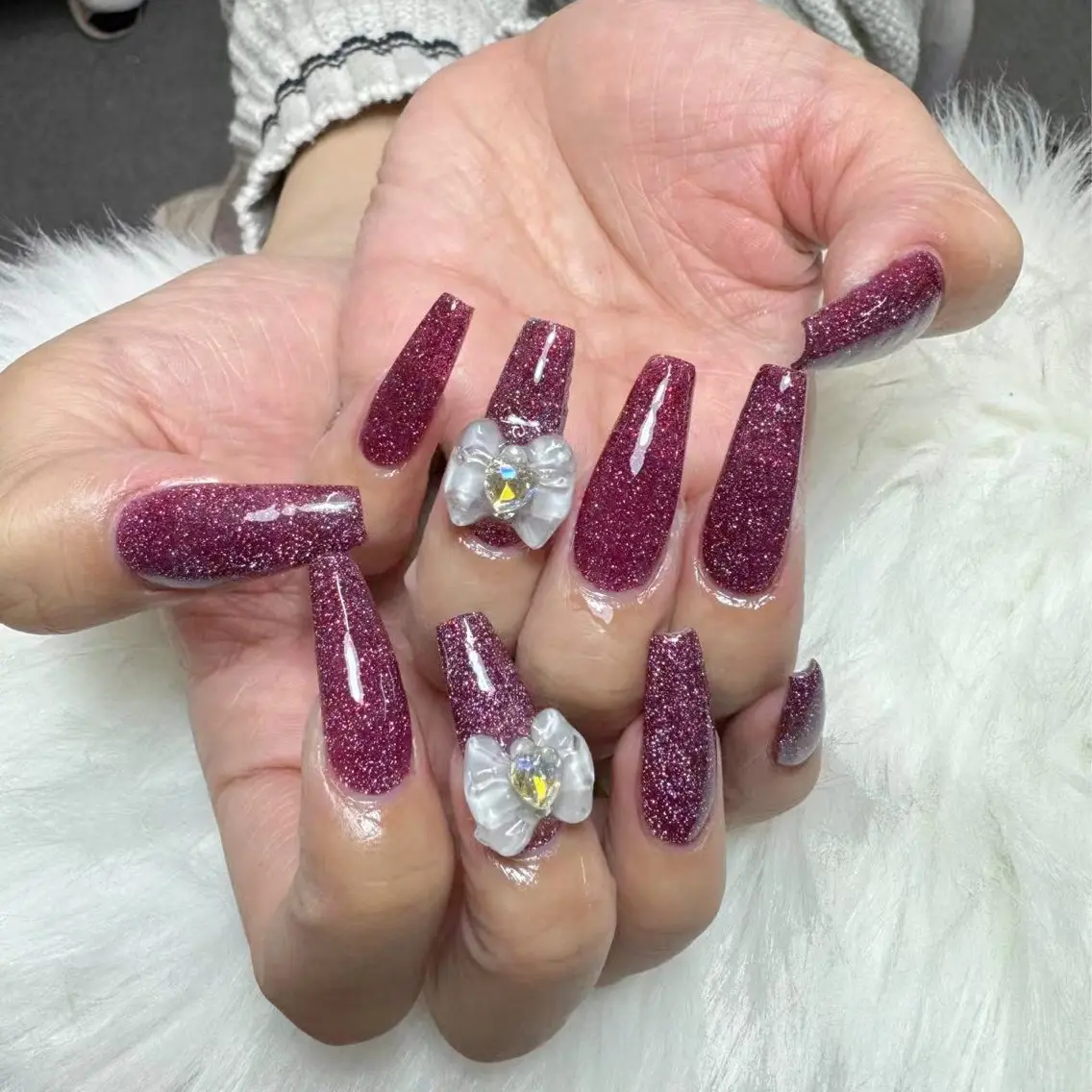 ネイル ハンドネイル 🎀nana🫧 ワンホンネイル🎀のネイルデザイン