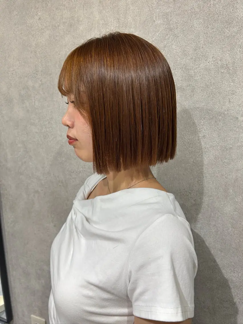 ショート ボブ 縮毛矯正 Clair ￤rinkaのヘアスタイル