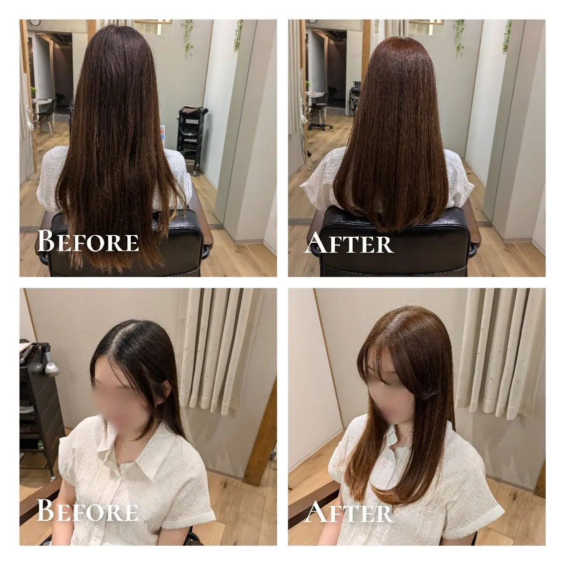 ロング サイドバング カット ヘアカラー トリートメント 有馬 葵のヘアスタイル