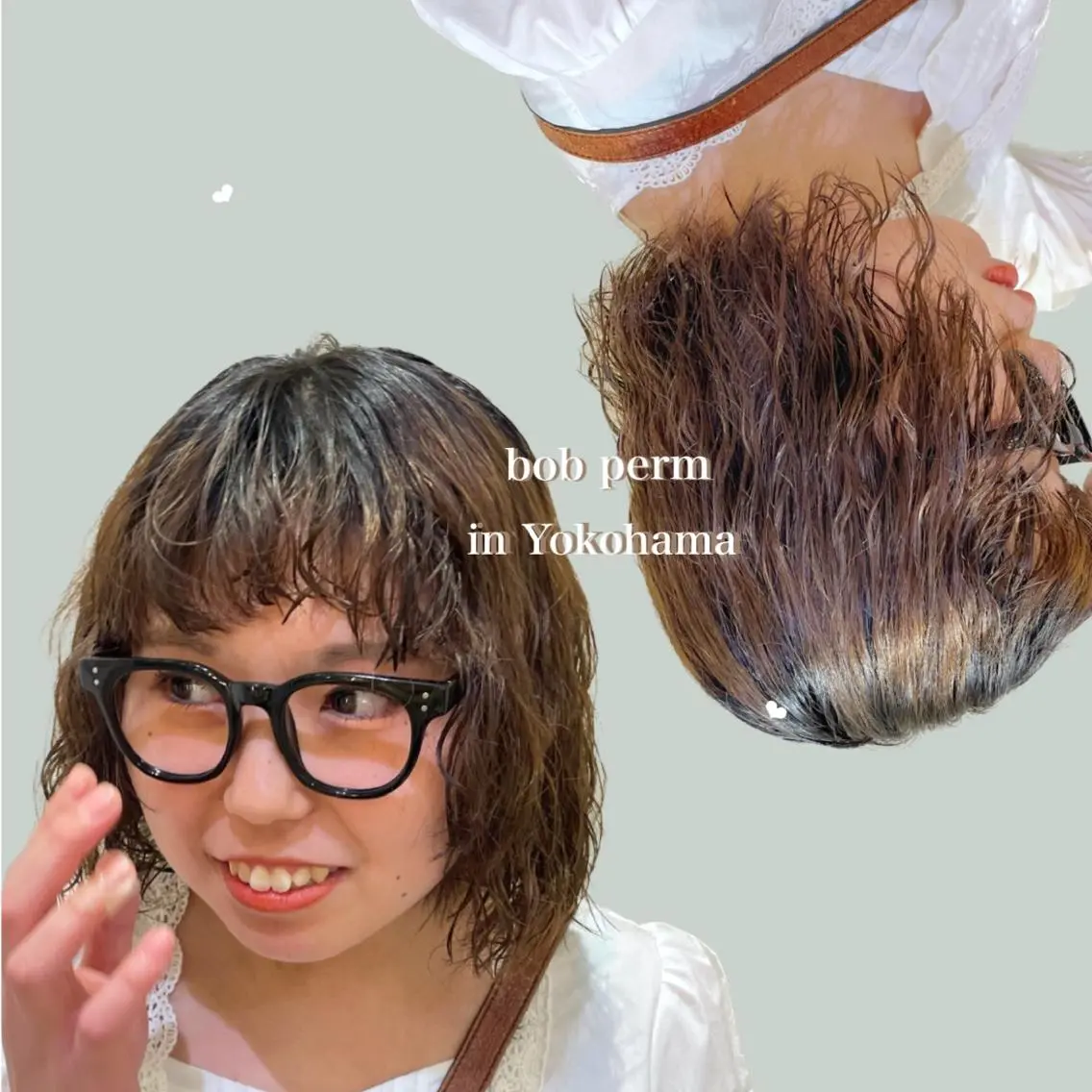 ミディアム ミディアムパーマ ボブ シールエクステ横浜 🐏☁️miminaのヘアスタイル