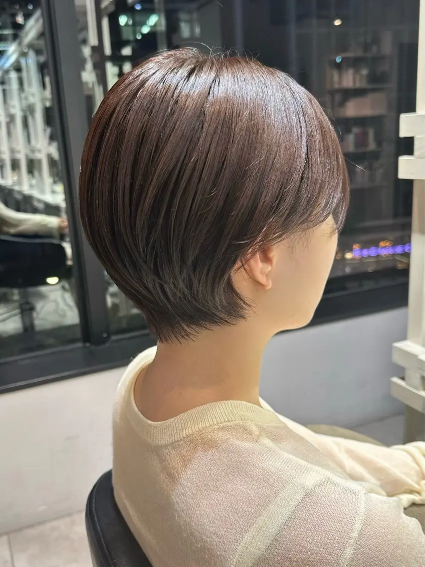 ショート カラー カット ヘアカラー トリートメント 透明感カラー/ボブ /佐藤伶のヘアスタイル