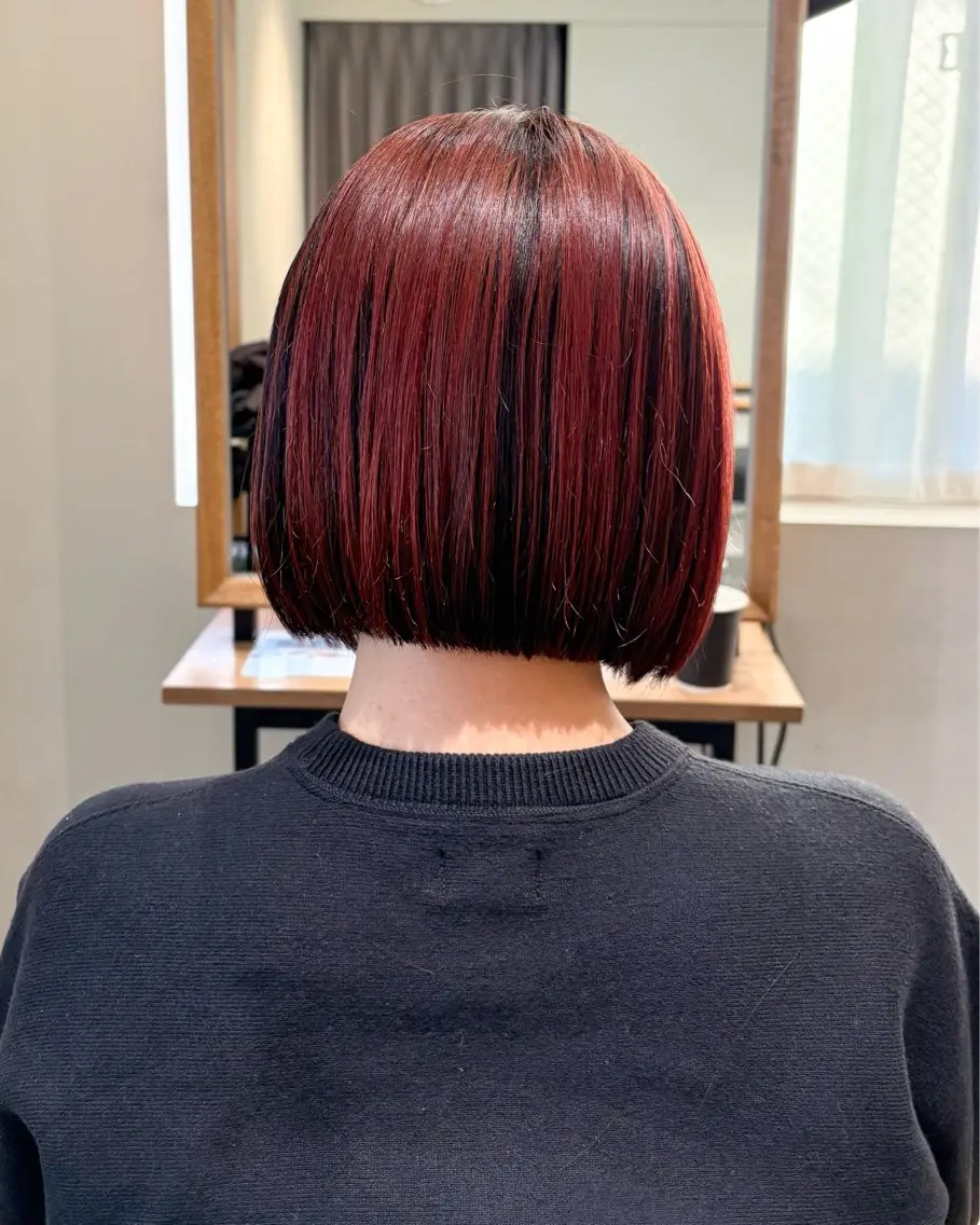 ミディアム カット ヘアカラー トリートメント ボブ/艶カラー 鎌倉/MIHO🌼のヘアスタイル