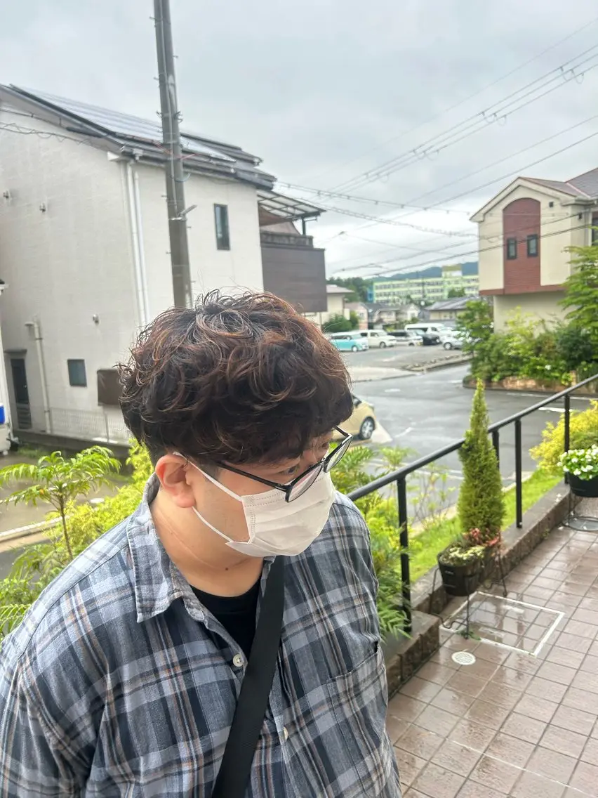 パーマ メンズ 城山 歩のヘアスタイル