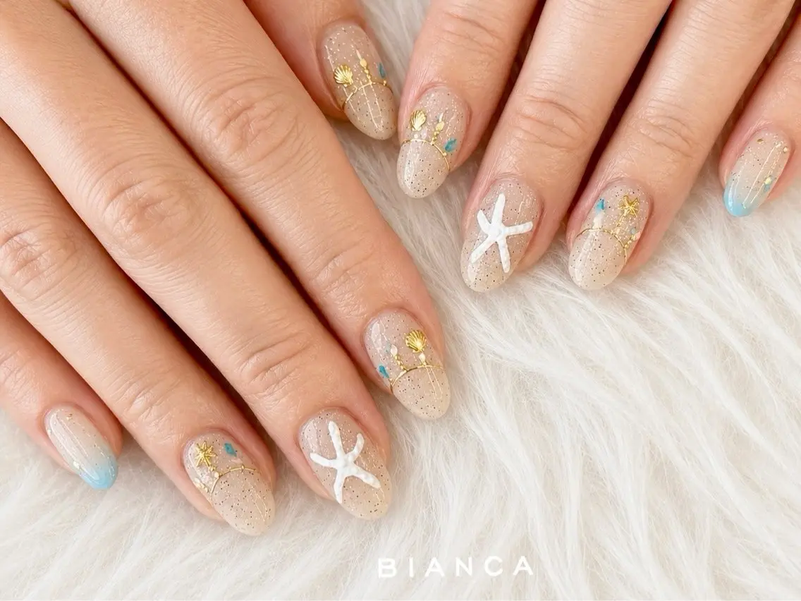 ネイル ジェルネイル ハンドネイル Bianca大宮店 上野のネイルデザイン