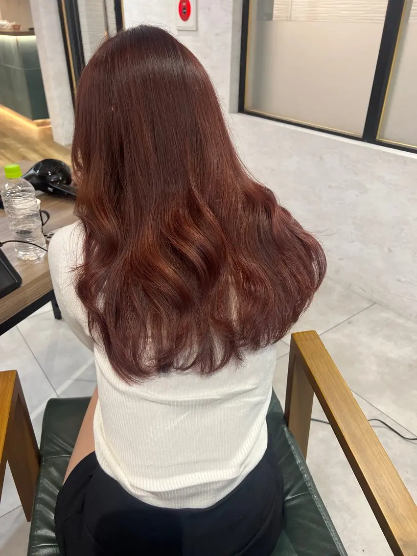 セミロング カラー ヘアカラー トリートメント 🫧ダブルカラー /縮毛矯正🫧のヘアスタイル