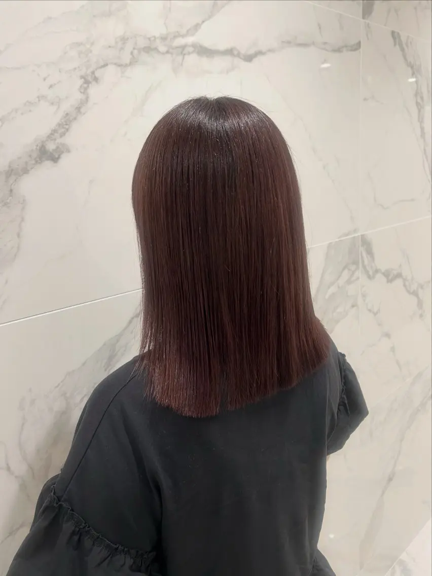 カラー ピンクカラー 舛田 心優のヘアスタイル