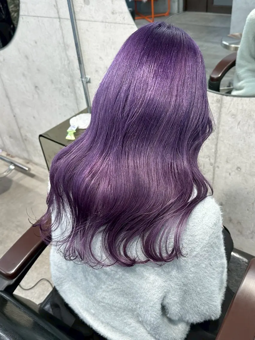 セミロング カラー ヘアカラー トリートメント ✨ブリーチカラー/ 艶髪suzu🪽🤎のヘアスタイル