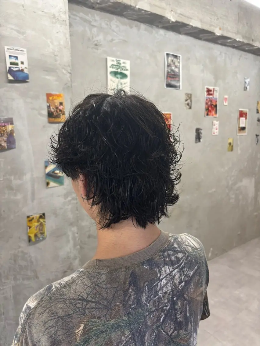 ショート パーマ メンズ メンズパーマ カット パーマ トリートメント door white hideのヘアスタイル