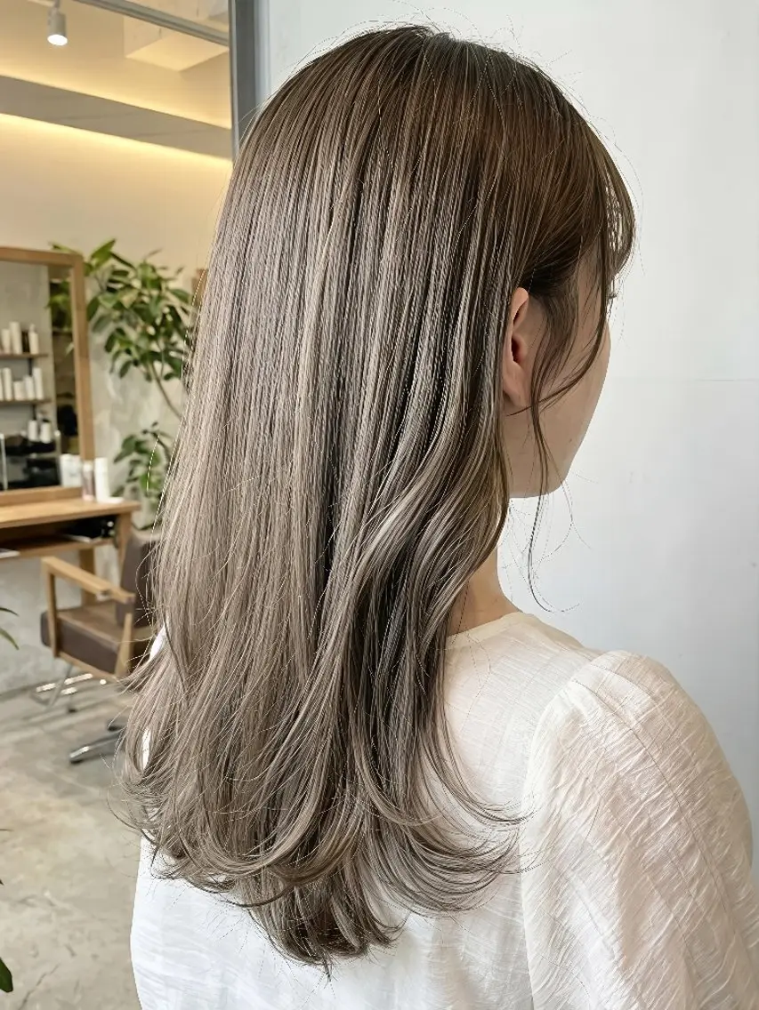 セミロング カラー カット ヘアカラー トリートメント sato shoheiのヘアスタイル