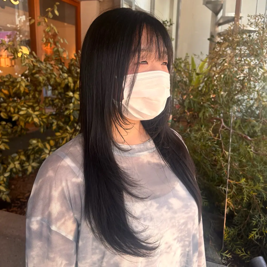 ロング ハイレイヤー レイヤーカット ロング 小顔カット カット 草津駅前/本日空き 有/岩本遥加のヘアスタイル