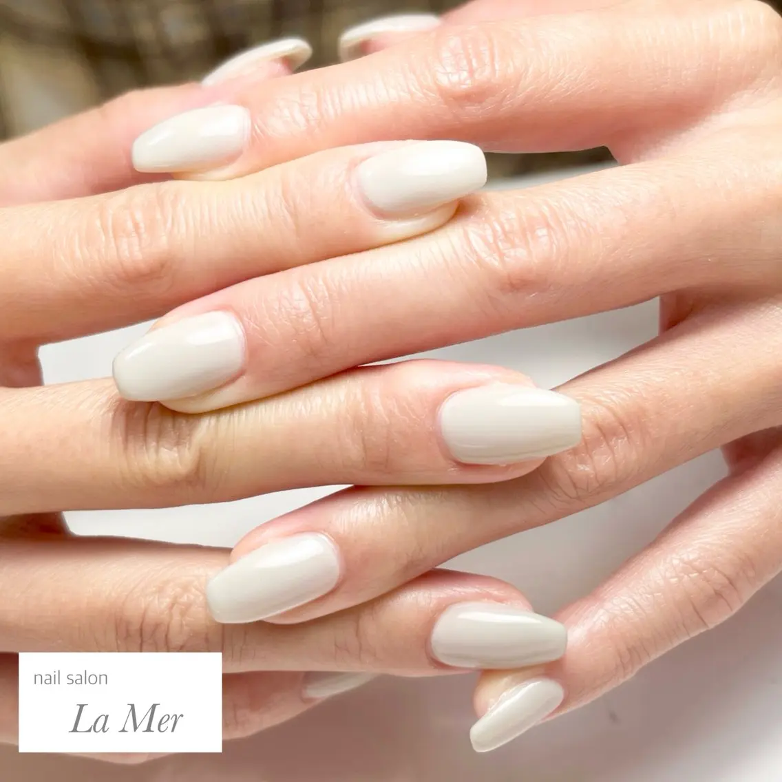 ネイル ジェルネイル オフィスネイル ワンカラーネイル シンプルネイル スクエアネイル ハンドネイル nailsalon La Merのネイルデザイン