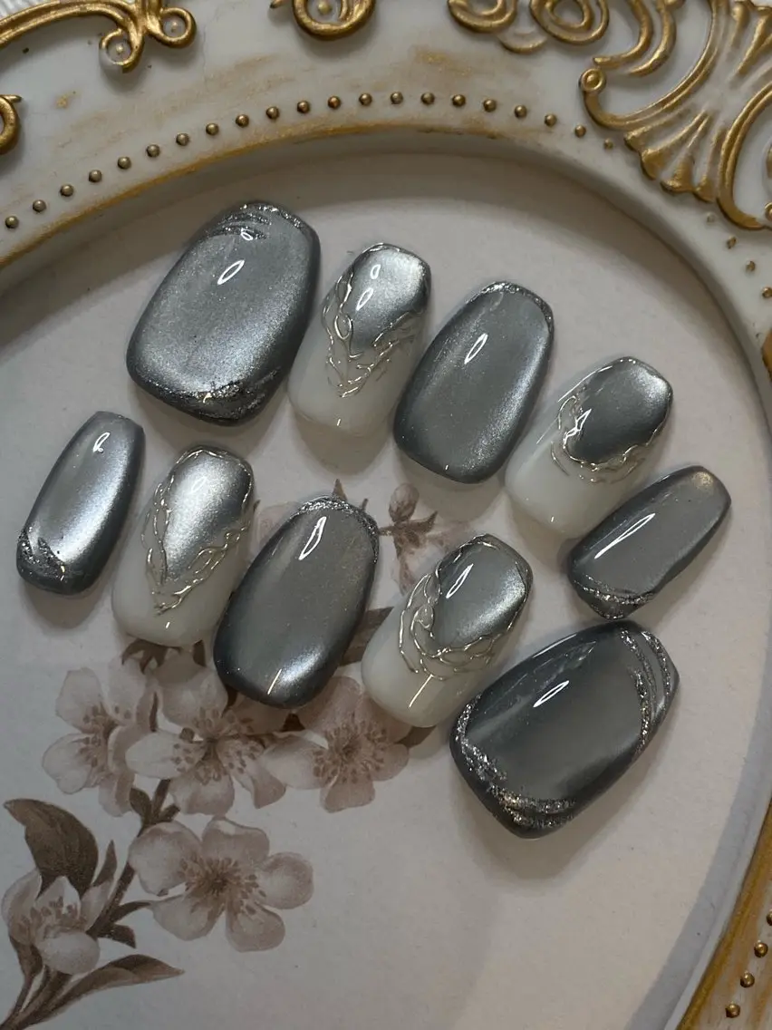 ネイル アートネイル マグネットネイル ニュアンスネイル ✨AiNail💅 ✨高幡不動NEW ✨のネイルデザイン