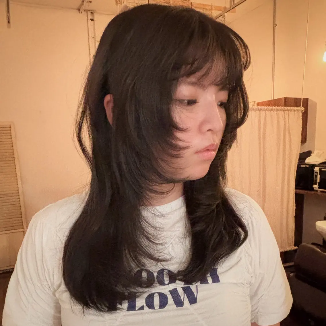 セミロング カラー 艶カラー🫧 猿渡 響のヘアスタイル